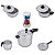 Kit Jogo 5 Panela Polida Panela Pressão e Faqueiro Inox 20pç Vermelho - Imagem 1