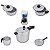 Kit Jogo 5 Panela Polida Panela Pressão e Faqueiro Inox 20pç Preto - Imagem 1