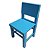Kit 2 Cadeiras Cadeirinha Banco Infantil Madeira 45cm Azul - Imagem 5
