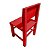 Cadeira Cadeirinha Banco Infantil em Madeira Brinquedo 45cm Vermelho - Imagem 3