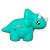 Luminária Dinossauro Baby Top Triceratops Abajur Mesa Grande Azul - Imagem 1