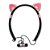 Fone Orelha de Gato Headphone Bluetooth Sem fio Led Tiara Roxo - Imagem 3