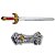 2 Kits Medieval Espada Manopla Luta Escudo Redondo Infantil Escudo - Imagem 12
