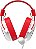Havit Headphone Fone de Ouvido H2002d Red, Gamer, com Microfone - Vermelho e Branco - Imagem 3