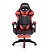 Cadeira Gamer Vermelha Com Apoio para os pés e Altura Ajustável - Imagem 2