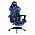 Cadeira Gamer Azul Com Apoio para os pés e Altura Ajustável - Imagem 1