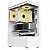 Gabinete Gamer Liketec Heydar Snow, Mid Tower, Cube Design, ATX, Vidro Temperado, Branco, Sem Fan - Imagem 1
