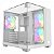Gabinete Gamer Ninja Clear, Cube, Mid Tower, Vidro Temperado, M-ATX, White, Sem Fonte, Com 3 Fans ARGB, GN-CS-CLMAW3F - Imagem 1