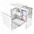 Gabinete Gamer Ninja Clear, Cube, Mid Tower, Vidro Temperado, M-ATX, White, Sem Fonte, Com 3 Fans ARGB, GN-CS-CLMAW3F - Imagem 3