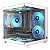 Gabinete Gamer Ninja Ryomaru, Mini Tower, Vidro Temperado, mATX, Sem Fonte, Com 3 Fans Rainbow, Branco, GN-CS-RMMAW3F - Imagem 1