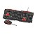Kit Teclado e Mouse Gamer C3Tech USB ABNT2 1200 DPI - Preto e Vermelho - Imagem 2