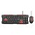 Kit Teclado e Mouse Gamer C3Tech USB ABNT2 1200 DPI - Preto e Vermelho - Imagem 1