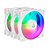 Kit 3 Fans Gamer Rise Mode X Led Rainbow White 120mm 1200RPM - RM-XLD-01-RBW - Imagem 2