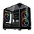 Gabinete Gamer Rise Mode Galaxy Full Glass X Mini Vidro Temperado USB 3.0 S/ Fan Preto - RM-CA-FGXN-B - Imagem 1