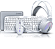 Combo Gamer Mancer ORC V2 4x1, Rainbow, Teclado ABNT2, Mouse 6400DPI, Mousepad Pequeno, Headset Drivers 40mm, Branco, MR - Imagem 1