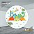 PAINEL REDONDO 1,5 x 1,5 MT -  tema - DINO BABY Modelo 01 TECIDO EM - HELANCA - Imagem 1
