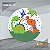PAINEL REDONDO 1,5 x 1,5 MT -  tema - DINO BABY Modelo 14 TECIDO EM - HELANCA - Imagem 1