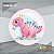 PAINEL REDONDO 1,5 x 1,5 MT -  tema - DINO BABY Modelo 19 TECIDO EM - HELANCA - Imagem 1
