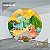 PAINEL REDONDO 1,5 x 1,5 MT -  tema - DINO BABY Modelo 28 TECIDO EM - HELANCA - Imagem 1