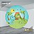 PAINEL REDONDO 1,5 x 1,5 MT -  tema - DINO BABY Modelo 31 TECIDO EM - HELANCA - Imagem 1