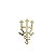 PINGENTE TRIDENTE MACHO 4 SETAS DOURADO - Imagem 1