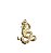 PINGENTE COBRA NAJA DOURADA 7 CM - Imagem 1