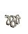 PINGENTE COBRA GRANDE PRATEADA 7 CM - Imagem 1
