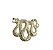 PINGENTE COBRA GRANDE DOURADA 7 CM - Imagem 1