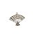 PINGENTE LEQUE PRATEADO 7 CM - Imagem 1