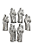 SANTO ANTONIO CHUMBO 8 CM - Imagem 1
