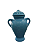QUARTINHA DE LOUÇA AZUL CLARO COM ALÇA 16CM - Imagem 1
