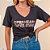 Camiseta T-Shirt Feminina Gola V Open Heart - Preta - Imagem 1