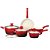 Conjunto De Panelas Ceramic Class Home 5pcs Vermelho - Imagem 1