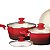 Conjunto de Panelas Ceramic Class Home 5Pcs Vermelho - Imagem 1
