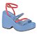 Sandália Plataforma Moleca Ref. 5473.103.9569.87943 Cor: Jeans/Coral - Imagem 1