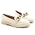 Sapato Mocassim Moleca Ref. 5666.110 NP Turim Cor: Off White - Imagem 3