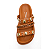 Chinelo Vizzano Papete Feminina Pelica Tachas 6510.102 Camel - Imagem 3