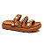 Chinelo Vizzano Papete Feminina Pelica Tachas 6510.102 Camel - Imagem 1