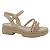 Sandália Quiz Flatform Feminina Tratorada 61-1868-18 Cor: Amendoa - Imagem 1