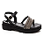 Sandália Quiz Flatform Feminina Tratorada 61-1868-18 Cor: Preto - Imagem 1