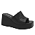 Tamanco Quiz Ref. 61-1869-17 Cabedal Verniz Plataforma anabela Cor: Preto - Imagem 1