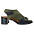 Sandália Confortaria Ref. L.770.000 Risca Preto Confortaria em Couro e Neoprene Cor: Preto / Verde - Imagem 1
