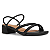 Sandália Vizzano Ref. 6454.108 Cabedal Napa Pelica Preto Salto Bloco Cor: Preto - Imagem 1