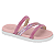 Tamanco Molekinha Papete Ref. 2352.107 Cabedal textil Multi Rosa - Imagem 1