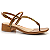 Sandália Ramarim Ref. 2448206 Salto Baixo com Cabedal Napa Cor: Metal Plus / Bronze - Imagem 1