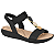 Sandália Modare Ref. 7199.103 Cabedal Floather Natare Cor: Preto - Imagem 1