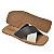 Tamanco Rasteiro Cravo e Canela Ref. 1181 em Couro Silk Black / Napa Cal off White - Imagem 1