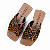 Tamanco Rasteiro Cravo e Canela  Ref. 1881 Cabedal Couro Pelo Scalle Leopard Medium Brown - Imagem 2