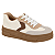 Tênis Beira Rio Casual Ref. 4321.101 Cabedal Sint. Branco Off / Bege / Cinza - Imagem 1