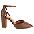 Sapato Scarpin Vizzano Ref. 1285.449 Cabedal em Pelica Sint. Cor: Capuccino Cacau - Imagem 1